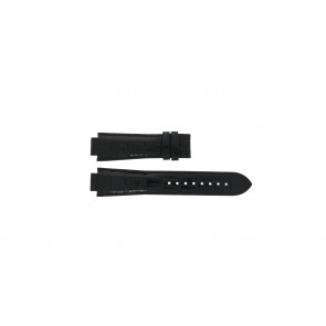 Tissot bracelet de montre T601.521.13 - T610014537 / T60.1.521.52 Cuir croco Noir 18mm